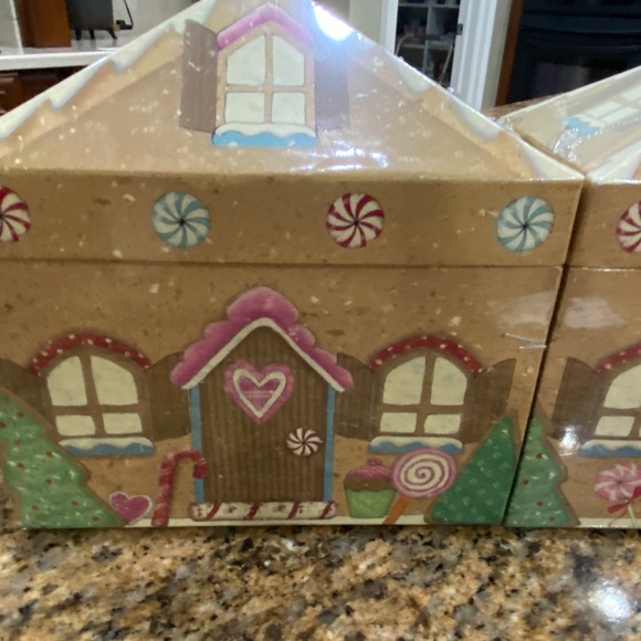 2 Christmas Holiday Recipe Box 6 Index & 48 Blank Recipe Cards Gingerbread House - Picture 3 of 6